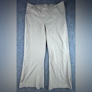 Yogipace Women’s Pull On Pants Pockets Beige Size XXL